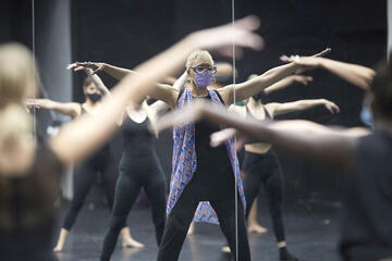 dance instructor in class