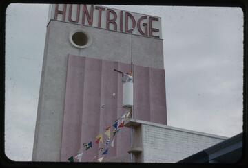 A color slide of the Huntridge Theatre marquee in Las Vegas, Nevada, circa 1960s.