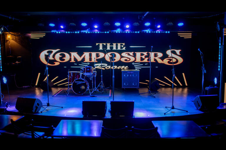 stage at composers showroom