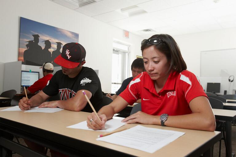 Students take test